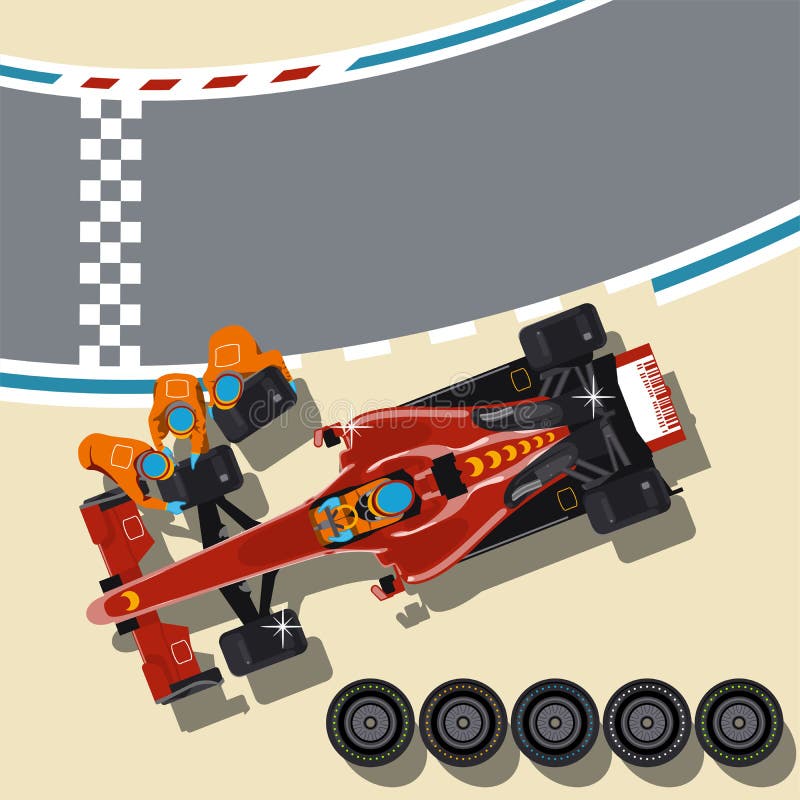 Carro de corridas ilustração royalty free Carro de corridas ilustração royalty free