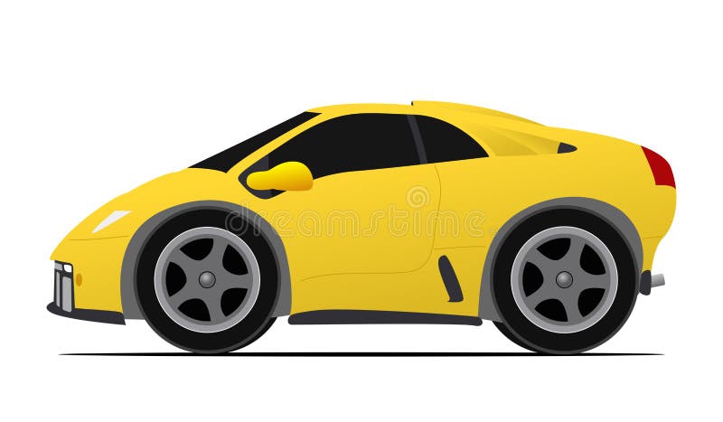 Carro de corridas amarelo ilustração stock Carro de corridas amarelo ilustração stock