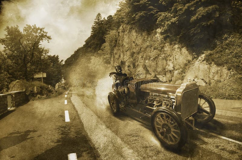 Carros De Corrida Antigos Da Vintage Foto de Stock Editorial - Imagem de  estrada, velho: 244638583