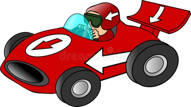 Carro de corridas vermelho ilustração royalty free Carro de corridas vermelho ilustração royalty free