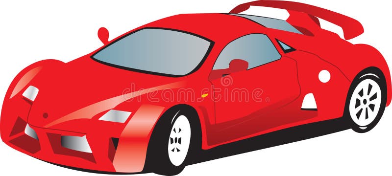 Carro de esportes vermelho ilustração do vetor Carro de esportes vermelho ilustração do vetor