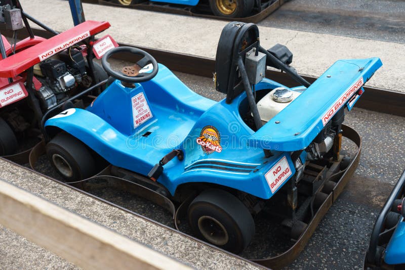 Carro de Karting, Plymouth, Devon, Reino Unido, o 20 de agosto de 2018 fotos de stock Carro de Karting, Plymouth, Devon, Reino Unido, o 20 de agosto de 2018 fotos de stock