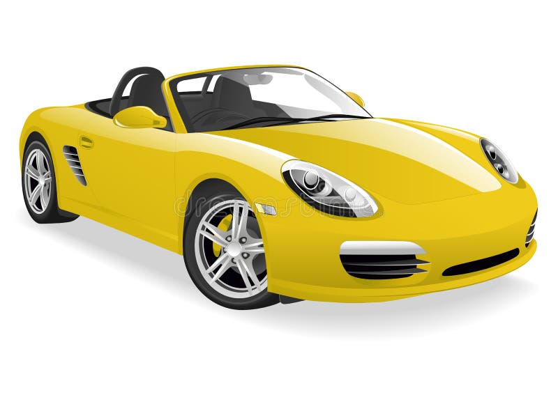 Carro desportivo amarelo ilustração stock Carro desportivo amarelo ilustração stock