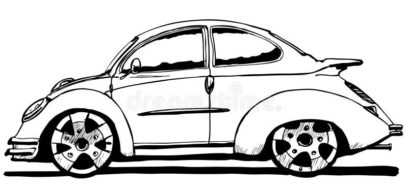 Carro Beetle ilustração stock
