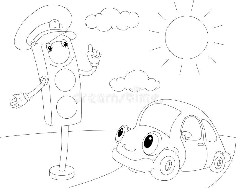 Desenho de carro simples para colorir  Desenhos para colorir e imprimir  gratis