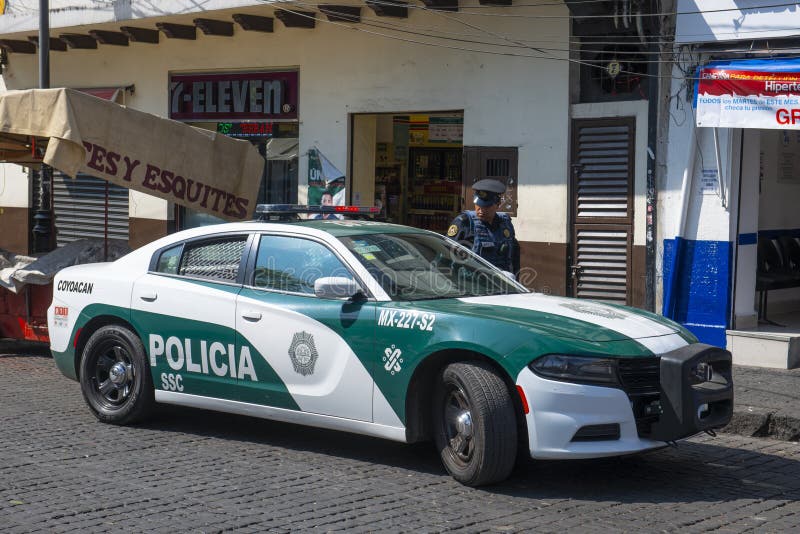 Carro Policial Na Cidade Do México De Coyoacan Imagem de Stock Editorial -  Imagem de casa, marco: 172301279