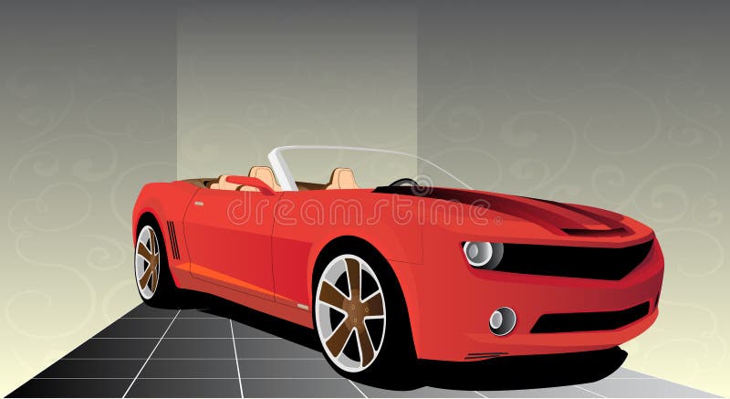 Carro vermelho ilustração stock Carro vermelho ilustração stock