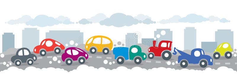 Carros engraçados pequenos no fundo urbano da estrada de cidade ilustração do vetor Carros engraçados pequenos no fundo urbano da estrada de cidade ilustração do vetor