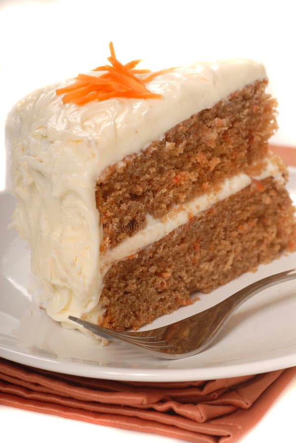 Slice of carrot cake stock image. Image of luxury, gourmet 34767843