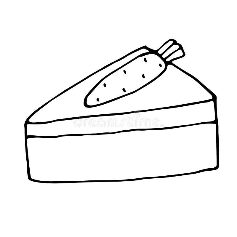 Carrot cake stock vector. Illustration of frosting, sweet - 20513186