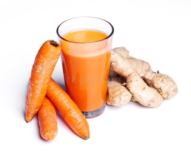 Carrot juice with ginger root