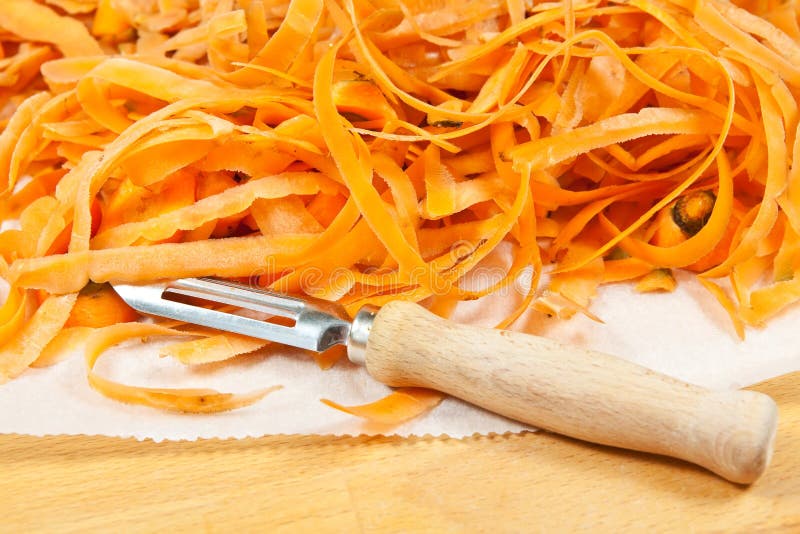 Carrot Peel with the Peeler Stock Photo Image of natural, growth