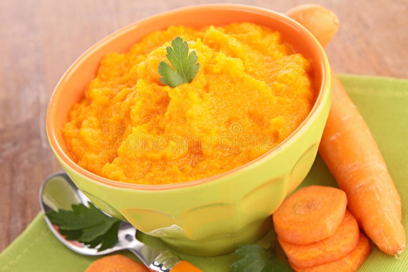 Puree of carrot stock image. Image of carrot, flan, meal 18199649