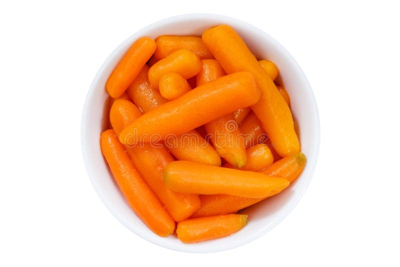 Carrots baby carrot vegetable vegetables from above bowl isolate