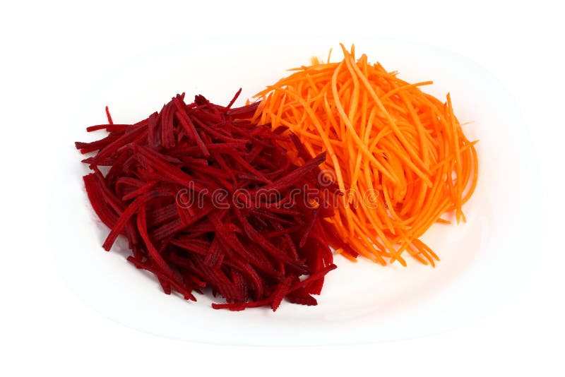 Carrots and Beets Sliced Julienne Stock Image Image of cook, dressing