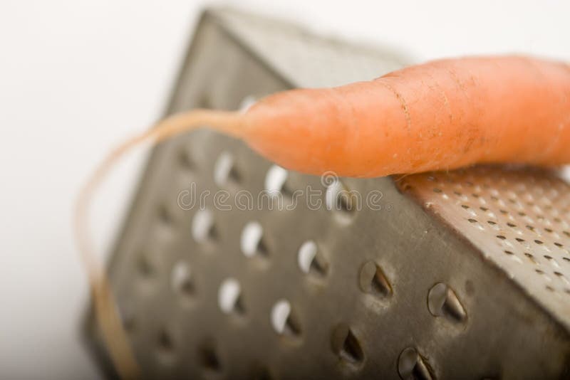 Carrots on a grater