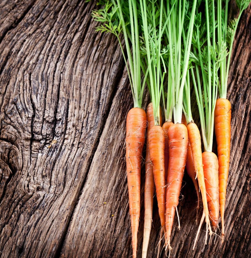 Carrots with leaves