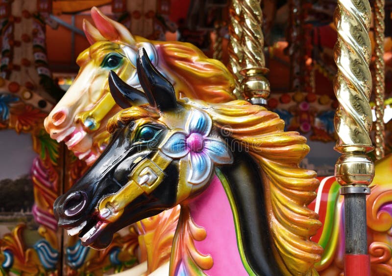 Carrouselpaarden, Traditioneel, Uitstekend Ontwerp stock foto's Carrouselpaarden, Traditioneel, Uitstekend Ontwerp stock foto's