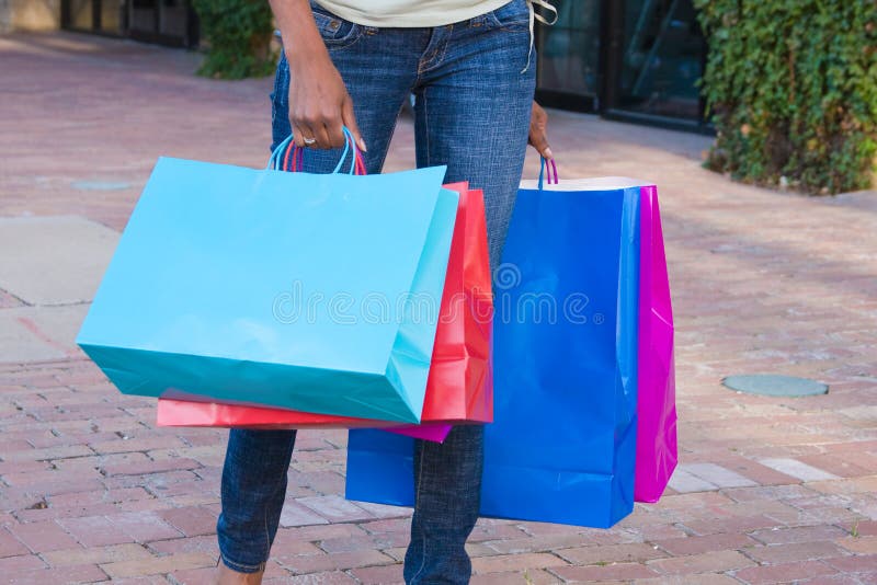 Carrying Shopping Bags stock image. Image of bags, customer 6829857