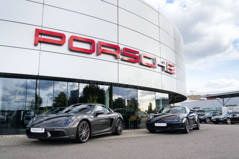 Cars in Front of Porsche Automotive Company Dealership Building Editorial  Stock Photo - Image of carrera, driving: 127005188