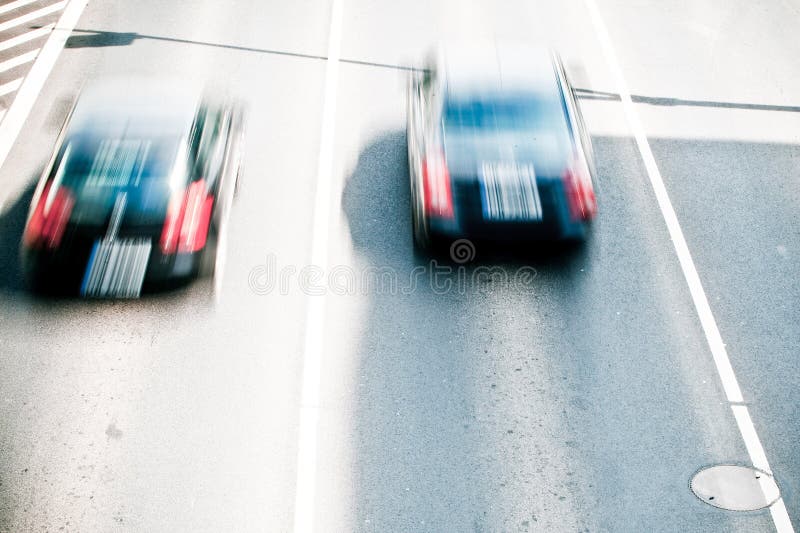 Cars in motion blur