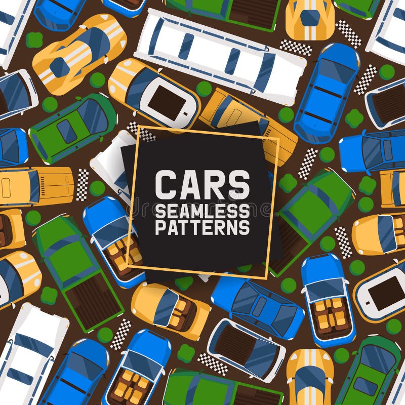 Cars seamless pattern vector illustration. Car, transport, transportation, transfer. Public service. Luxury, sport royalty free illustration Cars seamless pattern vector illustration. Car, transport, transportation, transfer. Public service. Luxury, sport royalty free illustration