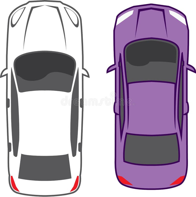 Cars Top View stock vector. Illustration of touring, package - 49275483