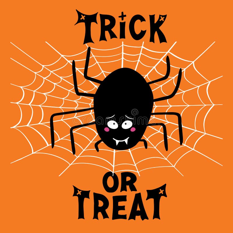 vetor de aranha preta de halloween com um rosto bonito. design de  ilustração de halloween com