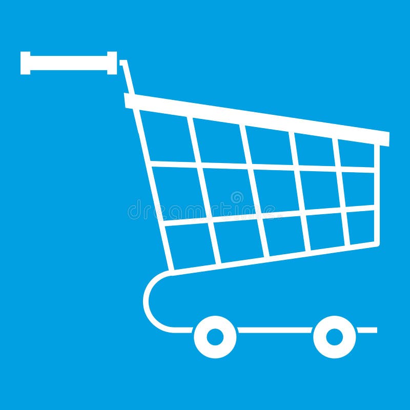 Cart icon white stock vector. Illustration of commercial - 96417905
