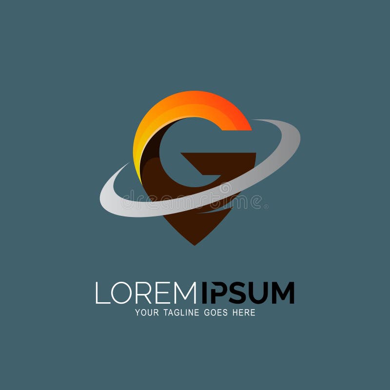 Letter G logo and location design combination vector illustration