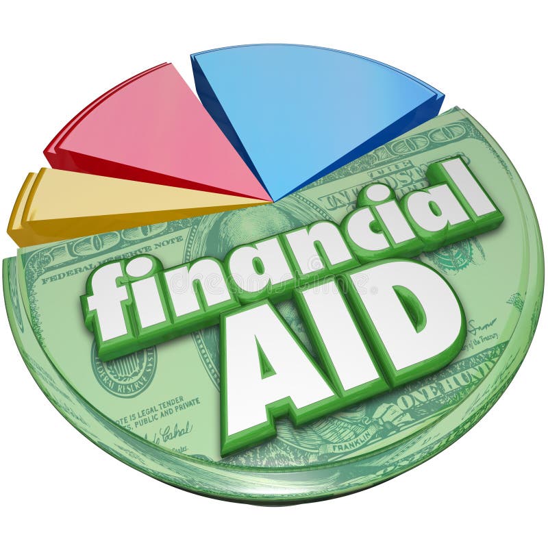 Carta de torta do auxílio da ajuda do apoio do dinheiro da ajuda econômica