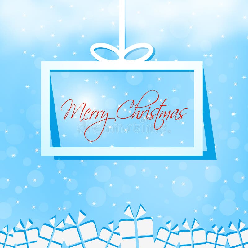 Carta del contenitore di regalo di Buon Natale illustrazione vettoriale Carta del contenitore di regalo di Buon Natale illustrazione vettoriale