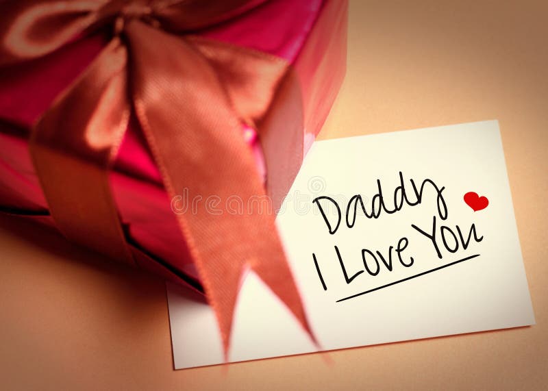 Card of fathers day and prensent box. Father's Day is observed on the third Sunday of June. Card of fathers day and prensent box. Father's Day is observed on the third Sunday of June.