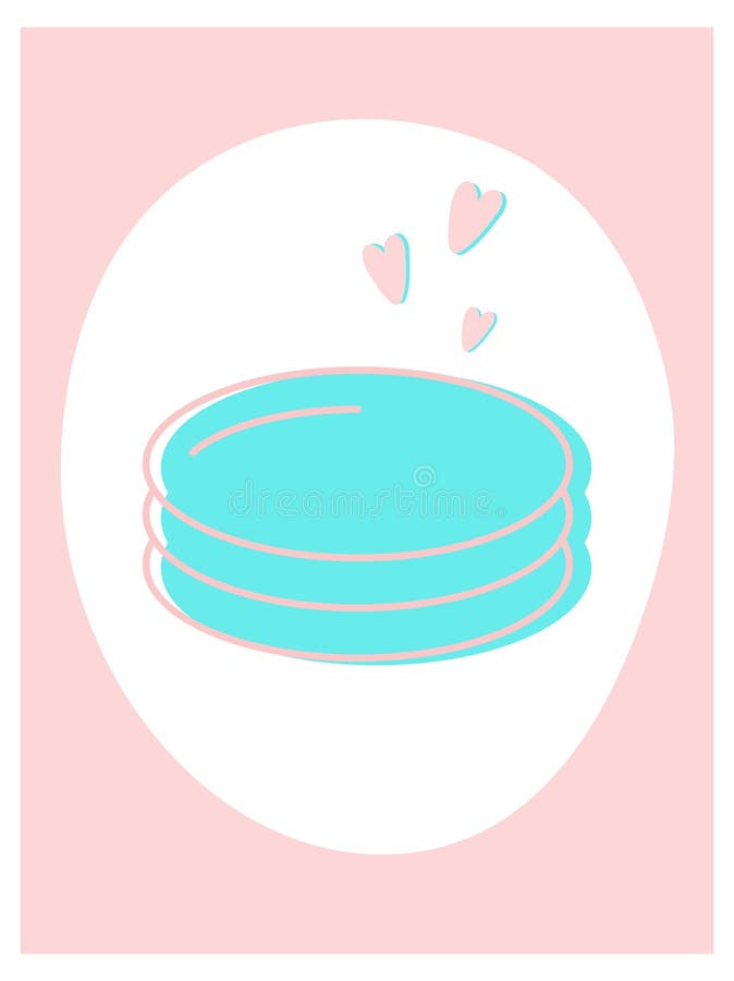 Carta dell'icona del gelato con il dessert ed i cuori blu illustrazione vettoriale Carta dell'icona del gelato con il dessert ed i cuori blu illustrazione vettoriale