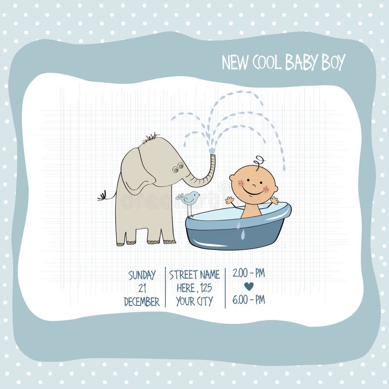 Carta della doccia del neonato illustrazione di stock Carta della doccia del neonato illustrazione di stock