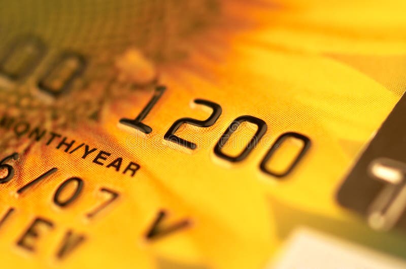 Carta di credito nella macro immagine stock libera da diritti