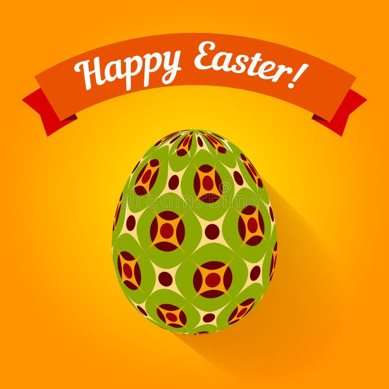 Carta di pasqua con l'uovo e l'insegna modellati royalty illustrazione gratis Carta di pasqua con l'uovo e l'insegna modellati royalty illustrazione gratis