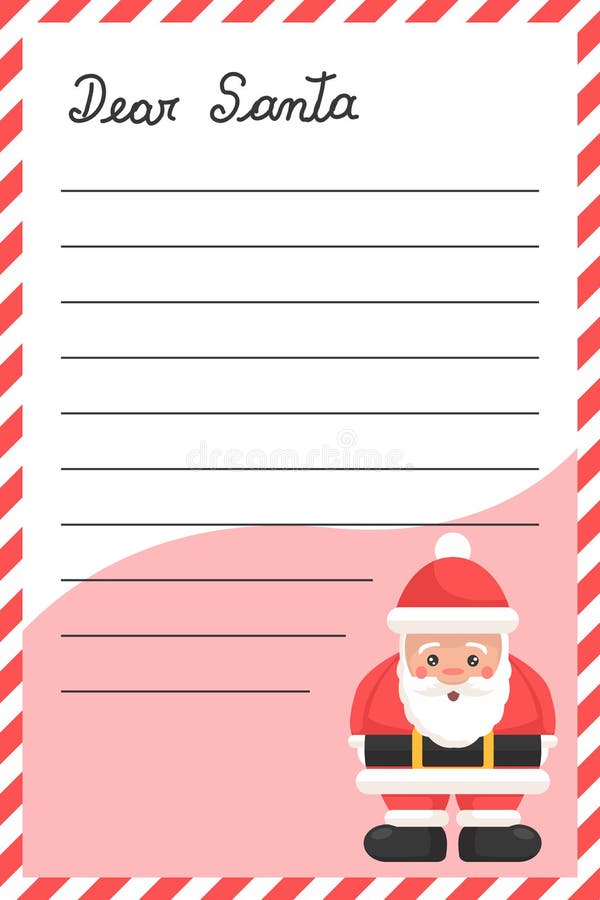 Carta Diseño De Tarjeta Navideña Para Enviar Un Mensaje a Santa Claus De  Snowman Ilustración del Vector - Ilustración de vacaciones, carta: 162505803