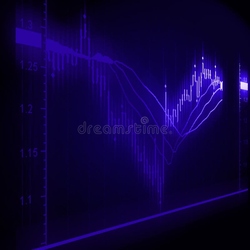 Illustration of the stock market chart. Illustration of the stock market chart