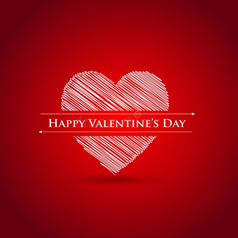 Carta felice di giorno di biglietti di S. Valentino royalty illustrazione gratis Carta felice di giorno di biglietti di S. Valentino royalty illustrazione gratis