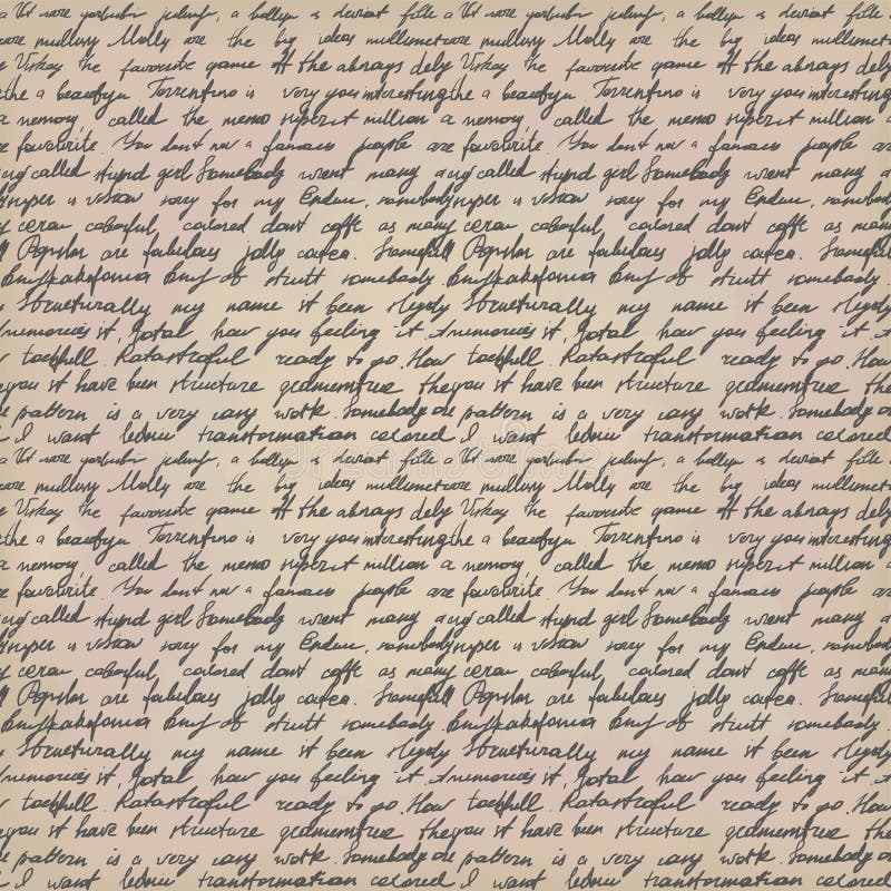 Carta manuscrita ilustración del vector. Ilustración de fondos  28047003