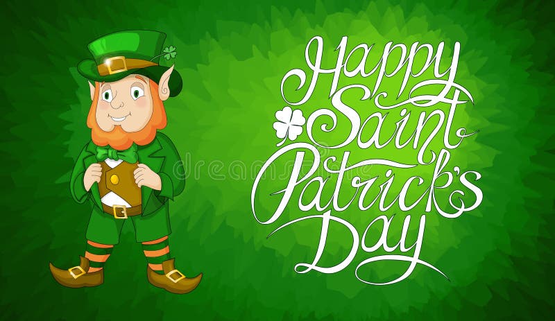 Carta per il giorno della st Patricks con il leprechaun in un vestito Giorno felice dei patricks del san royalty illustrazione gratis Carta per il giorno della st Patricks con il leprechaun in un vestito Giorno felice dei patricks del san royalty illustrazione gratis
