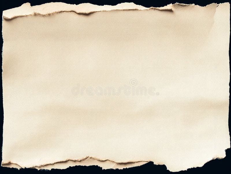Carta in texture di tessuto beige con bordi stremati su CloseUp trasparente illustrazione di stock
