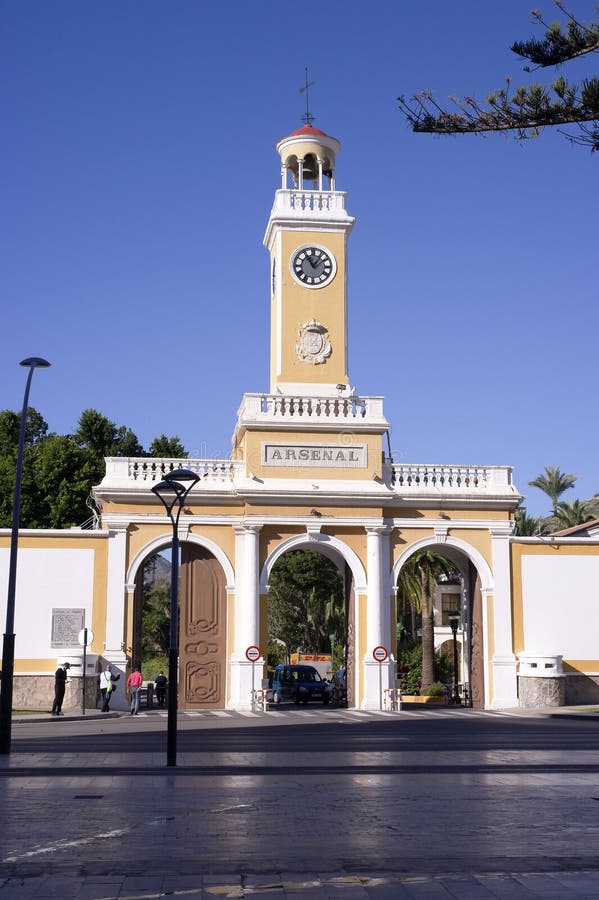 Cartagena arsenalingång arkivbilder Cartagena arsenalingång arkivbilder