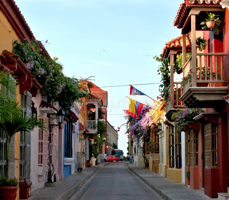 Cartagena-Gasse stockfoto Cartagena-Gasse stockfoto