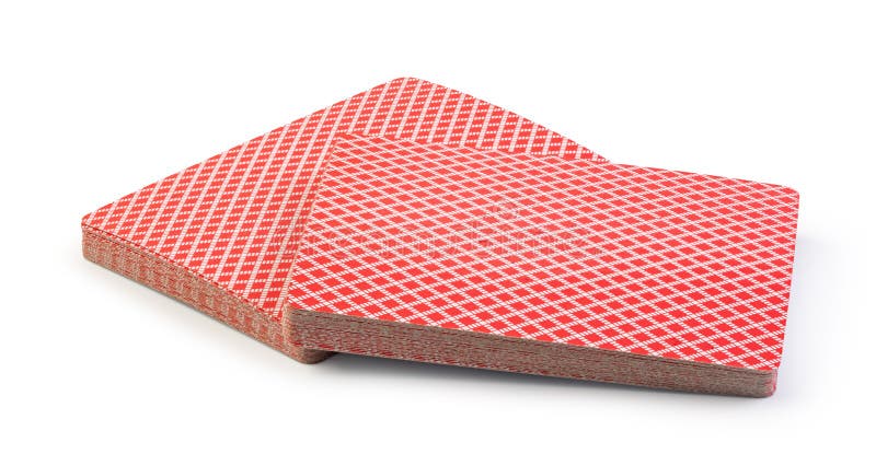 Cartas de jogar em fundo branco fotografia de stock