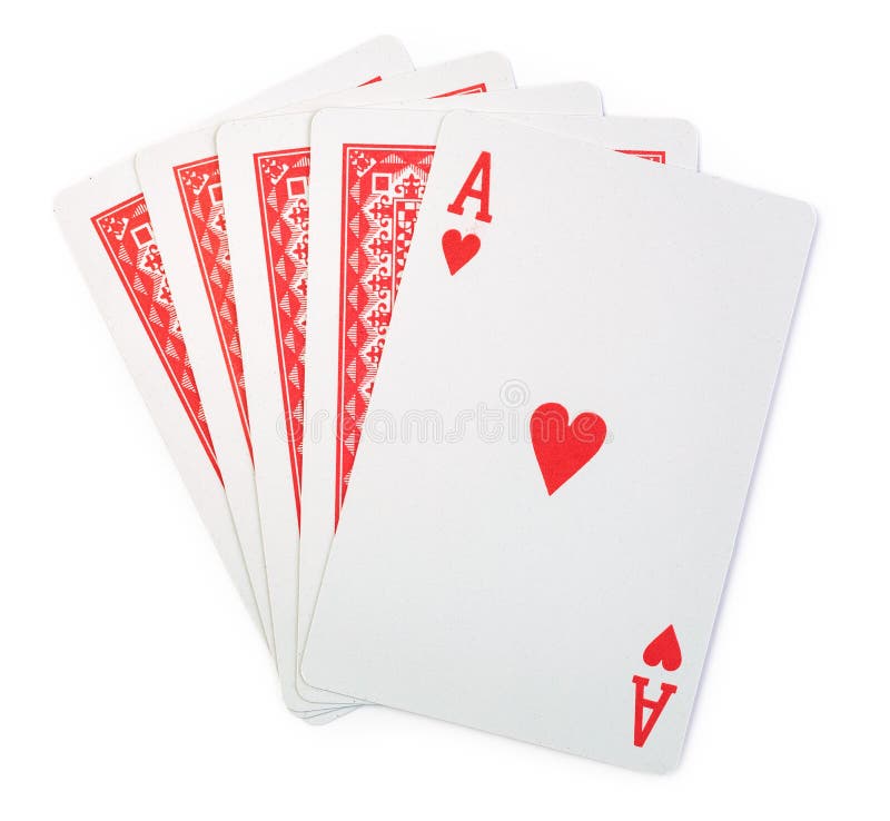 Cartas de jogar em fundo branco imagem de stock royalty free