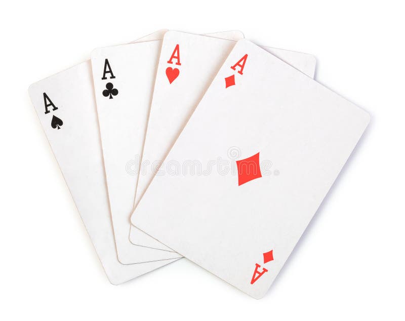 Cartas de jogar em fundo branco foto de stock royalty free