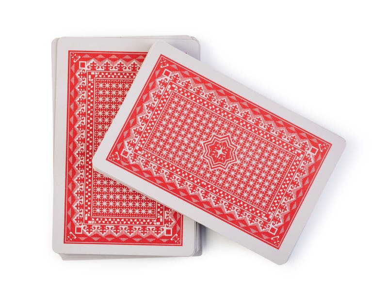 Cartas de jogar em fundo branco imagem de stock royalty free