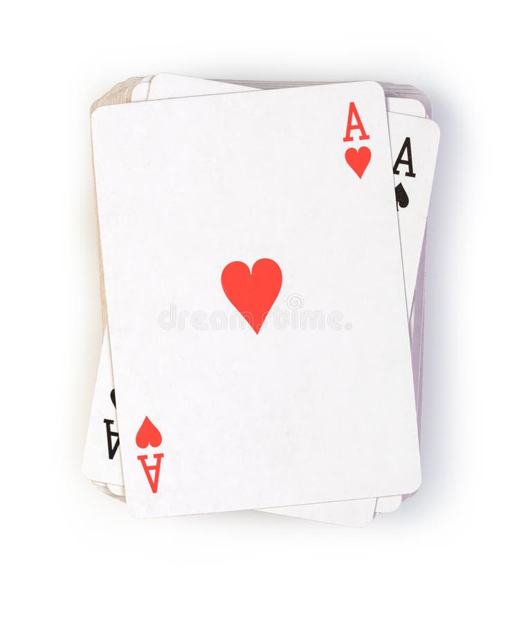 Cartas de jogar em fundo branco fotografia de stock royalty free